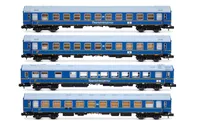 DR, 4-unit set of "Tourex", no. 2/2, consisting of 1 x WR + 1 x SD + 2 x WLAB, blue livery, ep. III