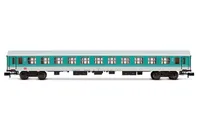DB AG, set de 3 coches regionales, decoración verde menta/blanca, compuesto de 1 x coche ABDomsb y 2 x coches Bom, ép. V