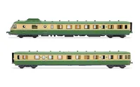 SNCF, autorail diesel RGP I avec remorque, livrée vert/beige, ép. IV, avec décodeur sonore