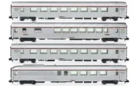 SNCF, 4-tlg. Set klimatisierter Reisezugwagen der Bauart „Mistral '69", TEE „Jules Verne", Ep. IV