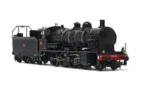 SNCF, locomotive à vapeur 140 C 38, avec tender 18 B 22 (Est), livrée noirà filets rouges et cercles de chaudière en laiton poli, ép. III