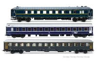 FS, 3-unit pack of Exp 234/235 Remus Roma – Wien, WR "Pistoiesi" ex CIWL + WLABm MU '68 TEN + UIC-X '75 2nd class, grey