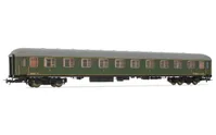 RENFE, coche de primera clase, AA 8073, decoración verde, ép. III