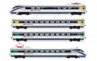 SBB, 4-unit base set of tilting high-speed train type ETR 470, in silver livery with blue stripe, ep. V