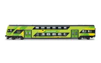 FS Trenitalia, 3-tlg. Set Vivalto-Doppelstockwagen (einer mit Führerstand) neue „Regionale”-Farbgebung