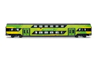 FS Trenitalia, 2-unit pack of Vivalto intermediate double-decker coaches, new "Regionale" livery, green/yellow