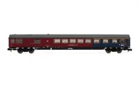 DB, 4-unit pack coaches, 1 x Am, 2 x Bm, 1 x ARm217, blue resp. green livery, period IV