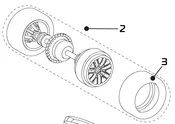 rear axle assy, REAR WHL AXLE ASSY C4335