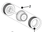 rear axle assy, REAR WHLAXLE ASSY C4226