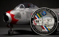 North American F-86F Sabre + Collectors Coin