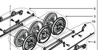 Loco wheel set, Duke of Gloucester Locomotive Wheel Set (R3168)