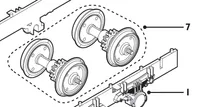Loco wheel set, 0-6-0 Sentinel Wheel Set