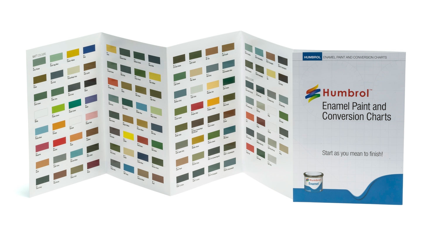 Humbrol Enamel Colour Chart with hi-spec printing