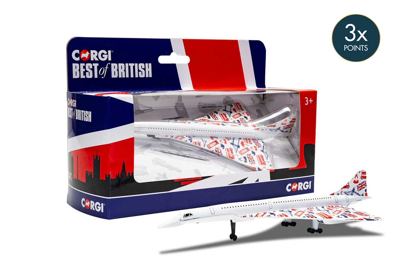 Concorde 英国製　corgitoys Concorde 1:450 Diecast Model - Corgi CG-CS90636 - $11.95
