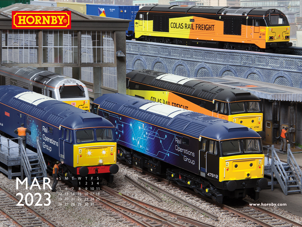 March 2023 Desktop Calendar Hornby Hobbies