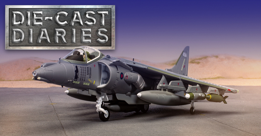 Corgi prepare to welcome the new BAe Harrier GR.7A into the Aviation Archive model range