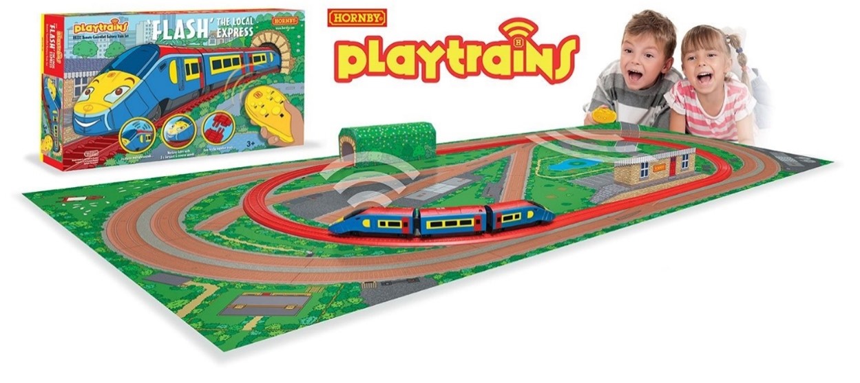 R9332M Playtrains - Flash The Local Express Remote Controlled Battery Train Set