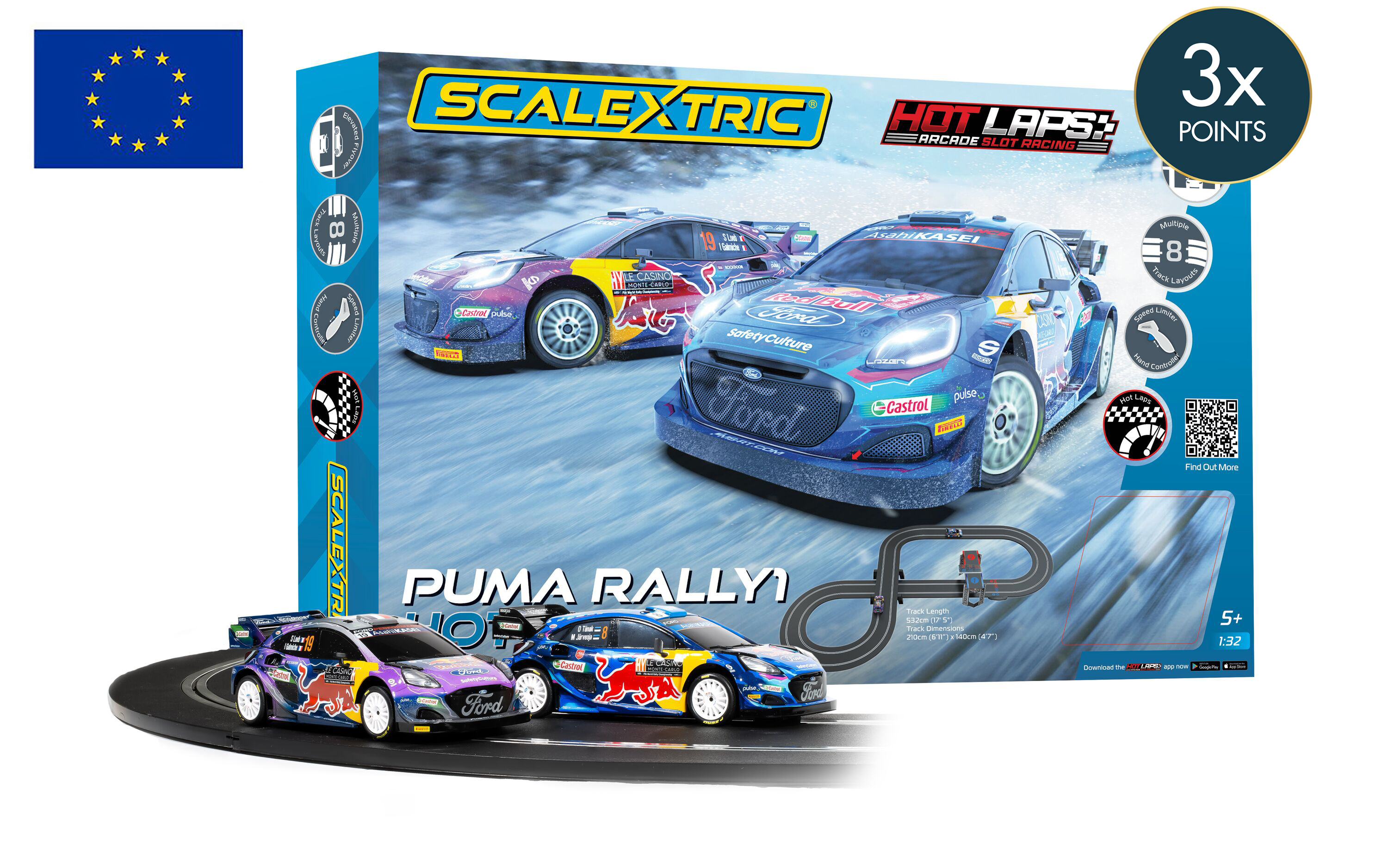 C1452P Scalextric Puma WRC Hot Laps Race Set