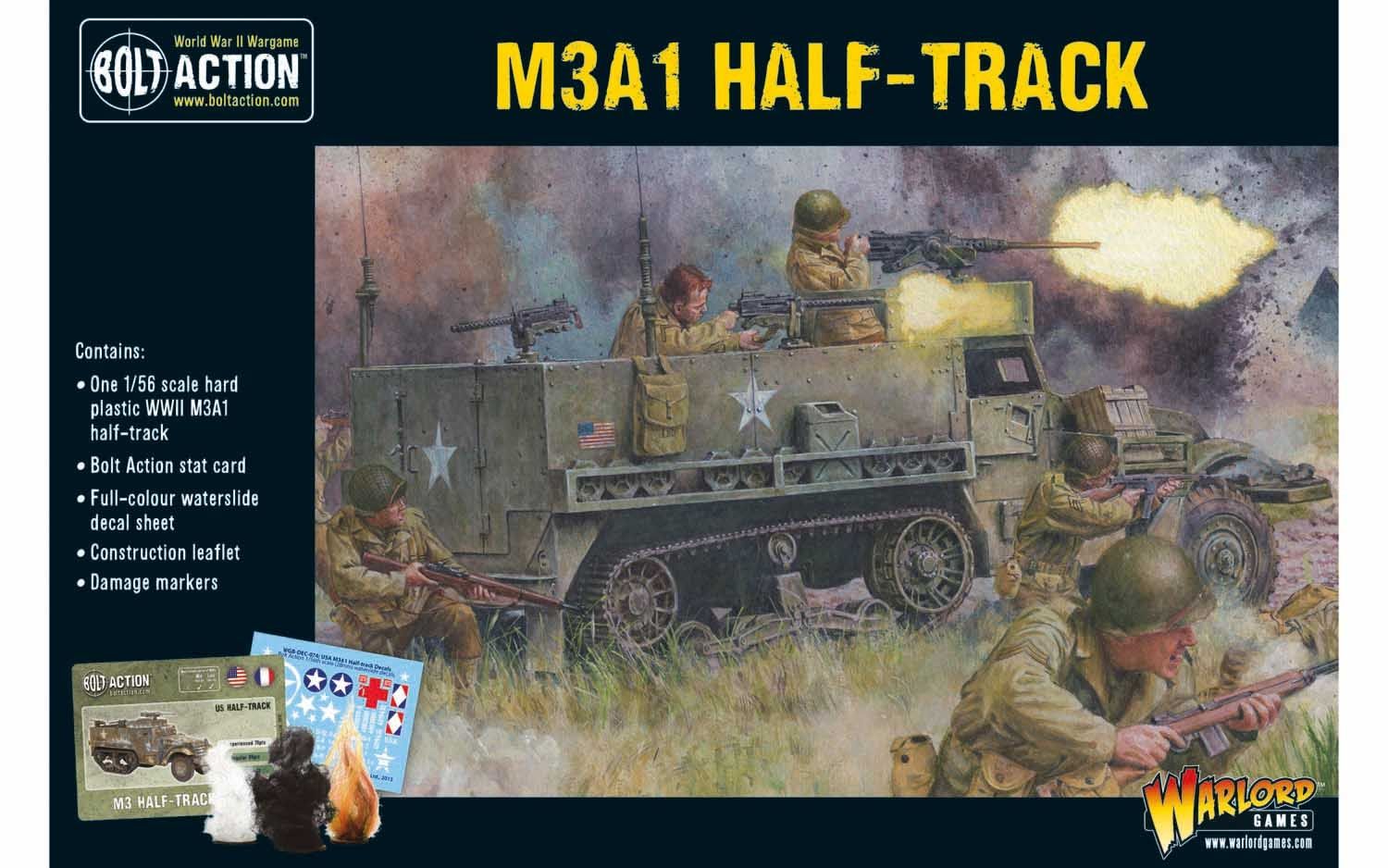 402013010 M3A1 Halftrack 1:56 WWII Military Wargaming Plastic