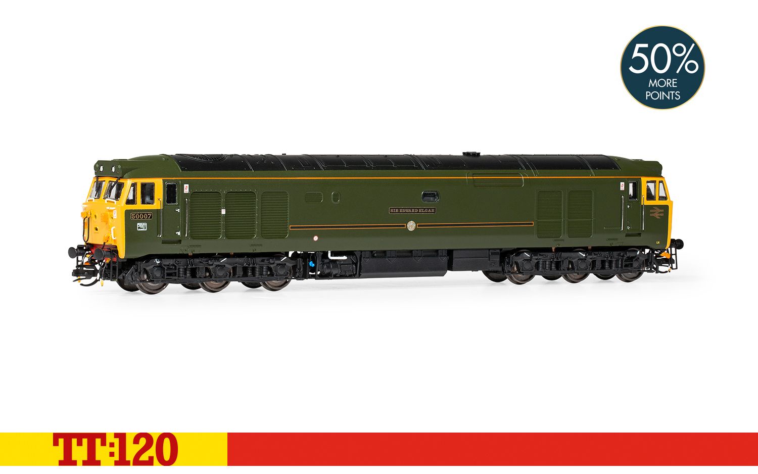 BR, Class 50, Co-Co, 50007, 'Sir Edward Elgar' - Era 8