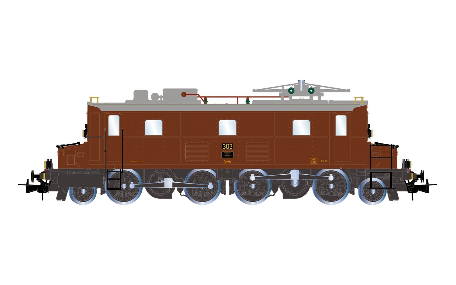 BLS Ce 4/6 303 Bauzustand um 1970 , mit AC-Sounddecoder