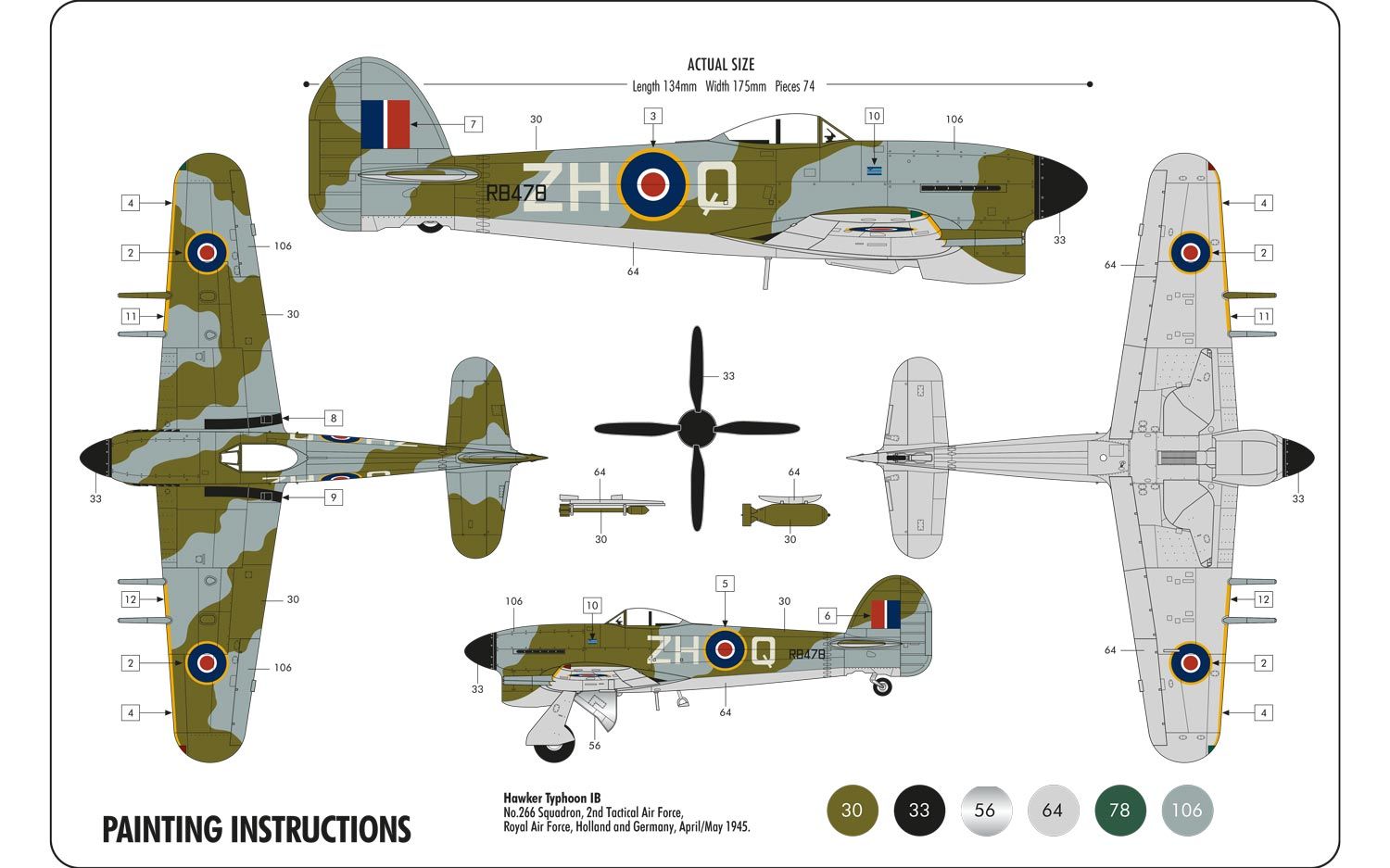 A55208 Medium Starter Set - Hawker Typhoon Mk.Ib
