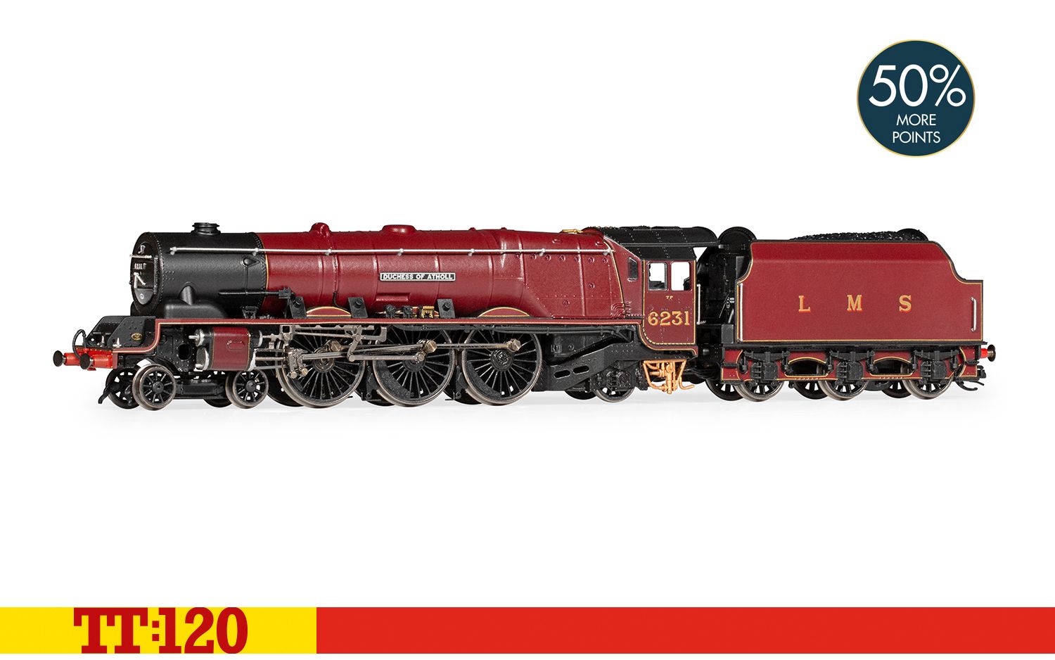 TT3010M LMS, Princess Coronation, 4-6-2, 6231, 'Duchess of