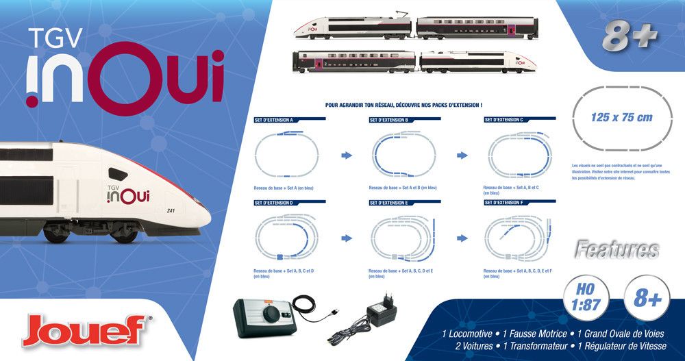 TGV TRAIN ELECTRIQUE EN MARCHE jouef HO modélisme train circuit
