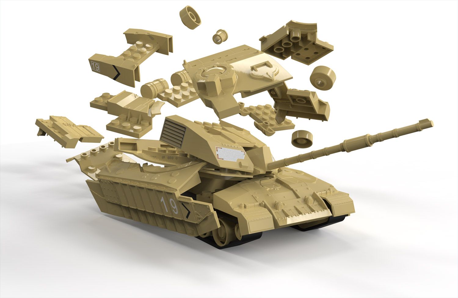 J6010 QUICKBUILD Challenger Tank Desert