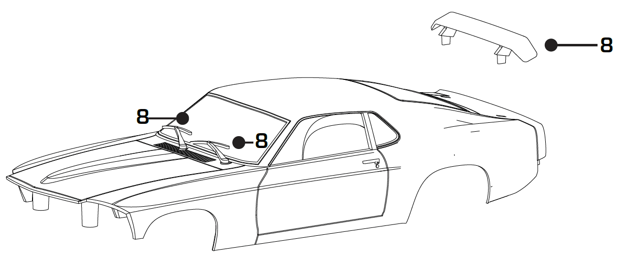 Accessory pack, ASSY BAG WIPERS SPOILER C4176