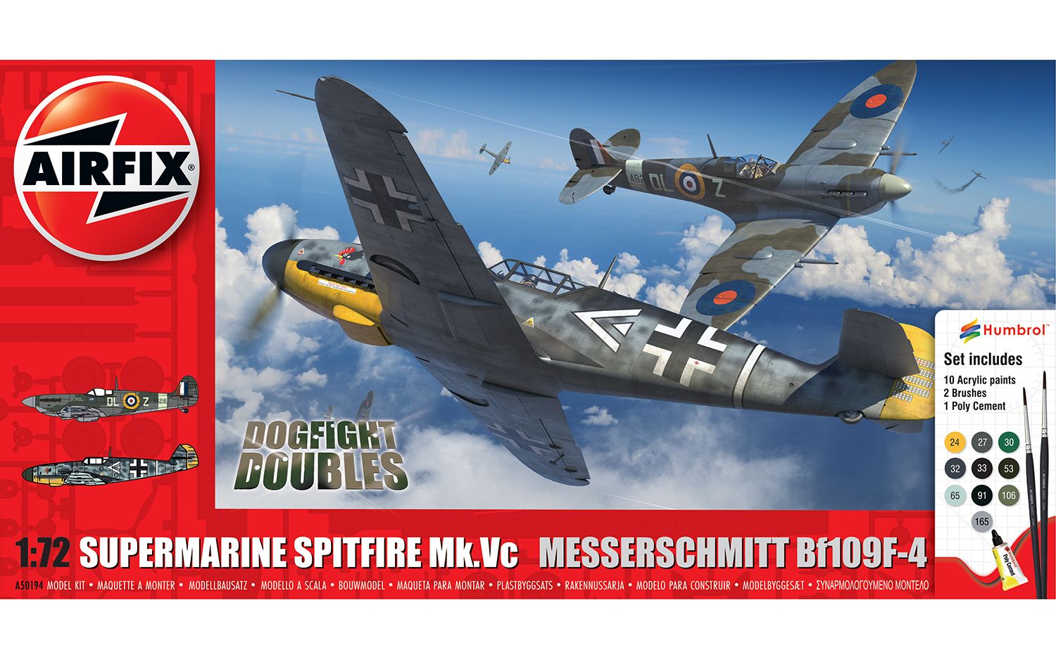 Supermarine Spitfire Mk.Vc vs Bf109F-4 Dogfight Double Supermarine Spitfire Mk.Vc vs Bf109F-4 Dogfight Double