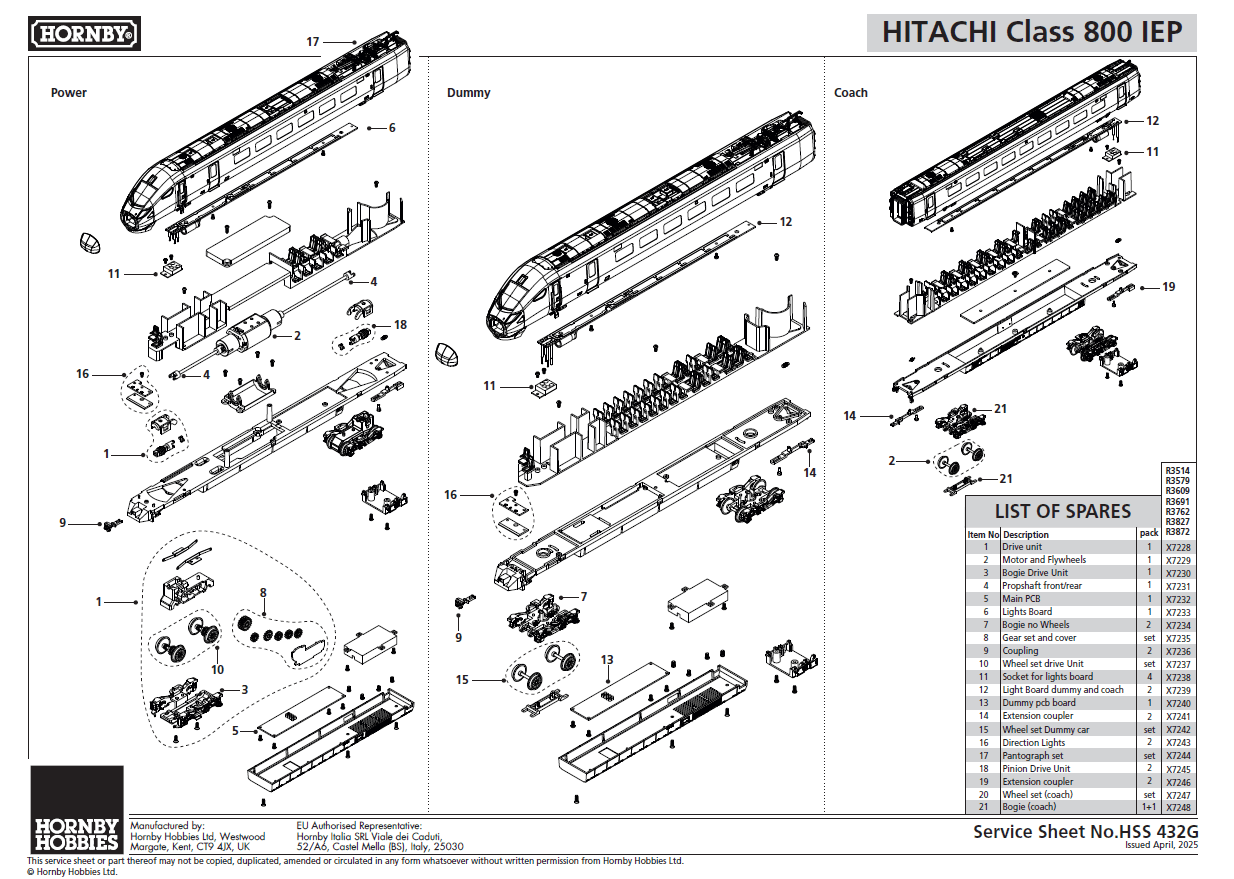 GWR, Class 800, Trainbow Train Pack - Era 11