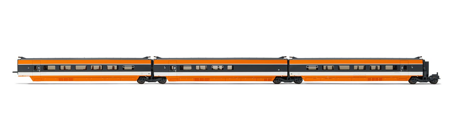 HJ3011 SNCF, 3-unit additional set of TGV Sud-Est coaches, orange