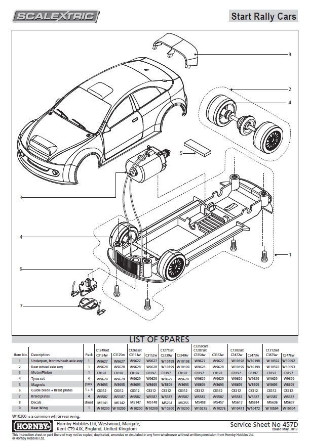rear axle assy, Start Rally Car Rear Wheel Axle Assembly (C3239)