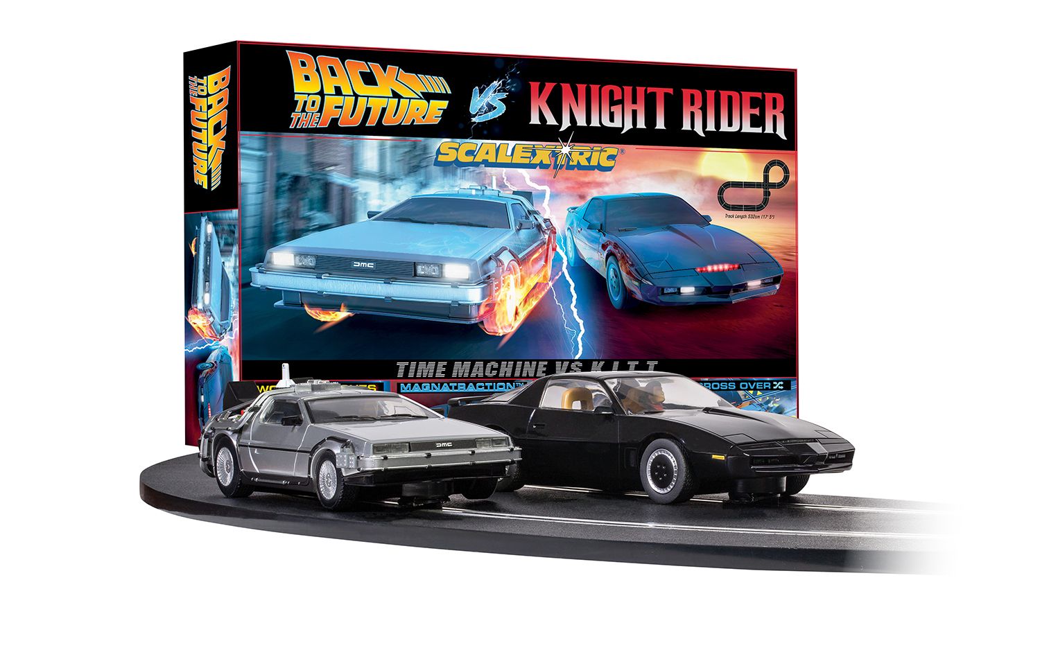 Scalextric 1980s TV - Back to the Future vs Knight Rider Race Set Scalextric 1980s TV - Back to the Future vs Knight Rider Race Set