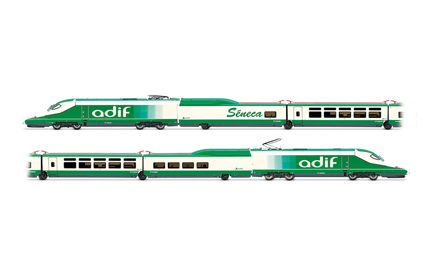 ADIF, Auscultation train A330 "Séneca", white-green livery, ep. VI