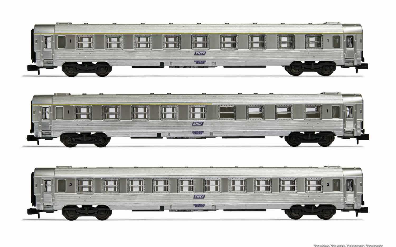 HN4338 SNCF, 3-unit set of DEV Inox coaches, including 1 x A9 