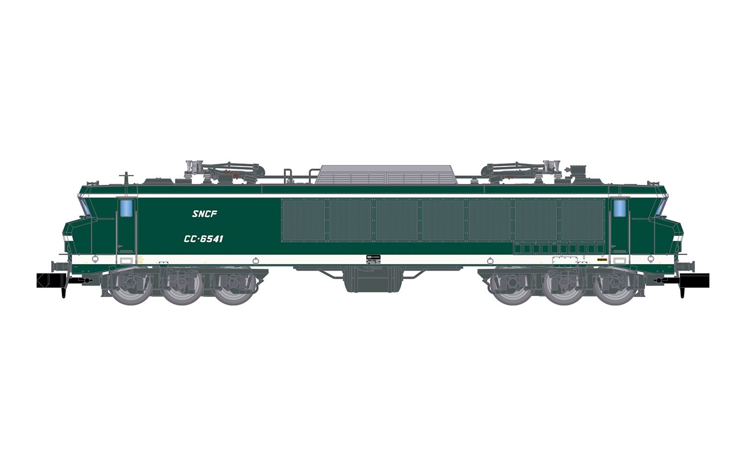 SNCF, locomotive électrique CC 6541 « Maurienne », livrée verte, ép. IV