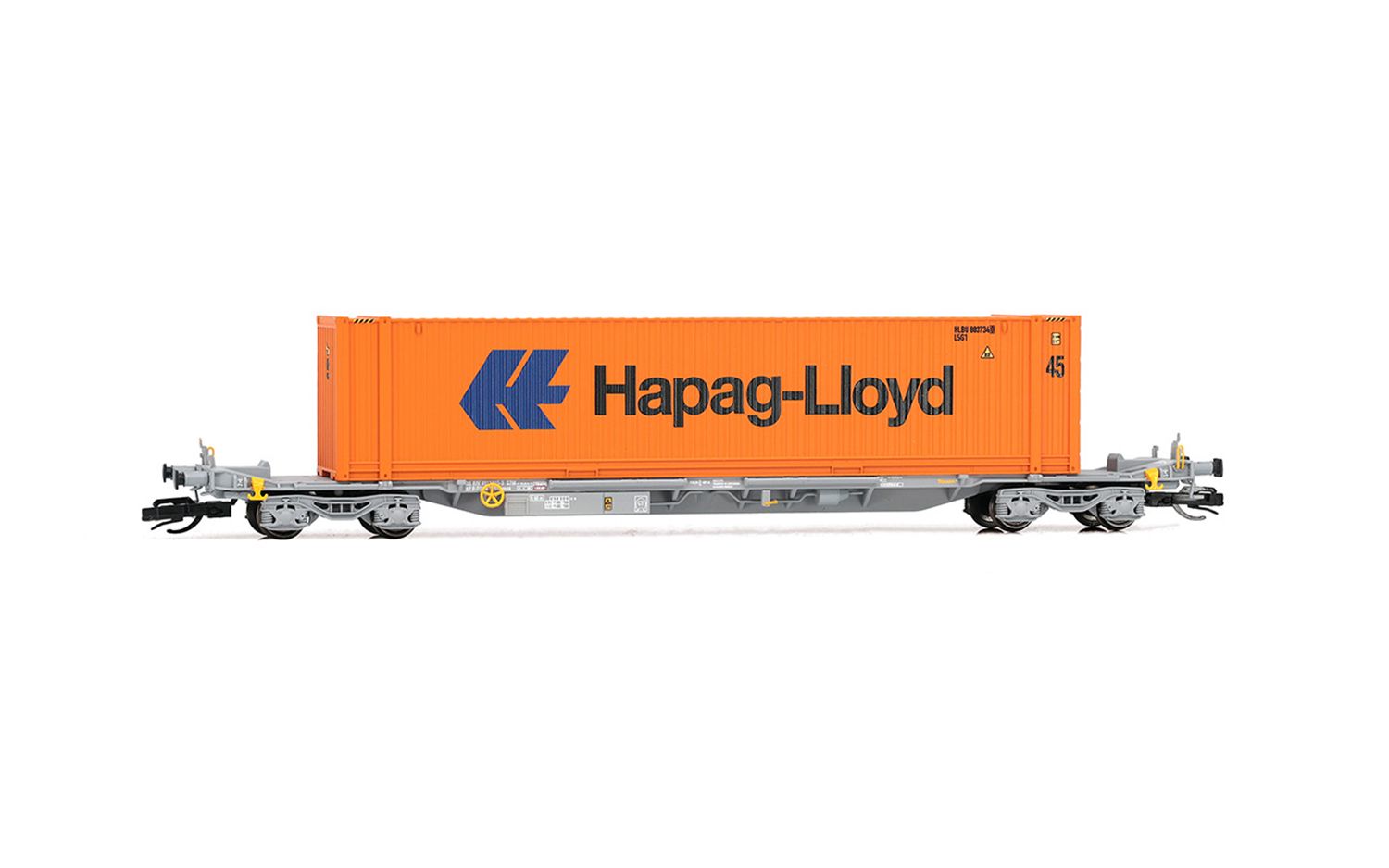 TOUAX, 4-axle container wagon Sffgmss with 45' container “Hapag-Lloyd”, period VI