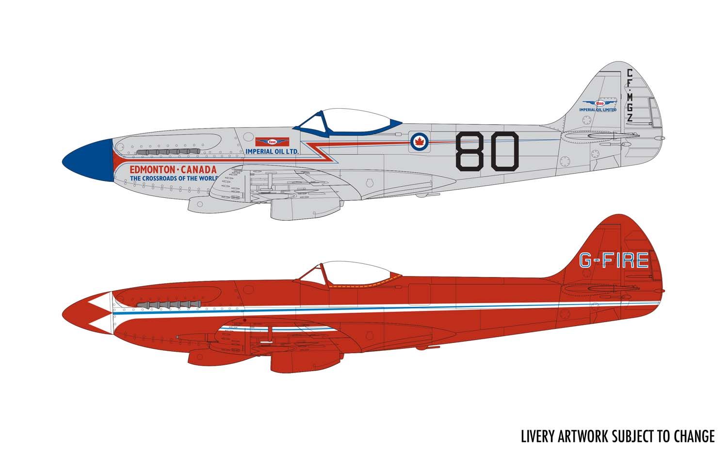 A05139 Airfix | Supermarine Spitfire MkXIV Civilian Schemes