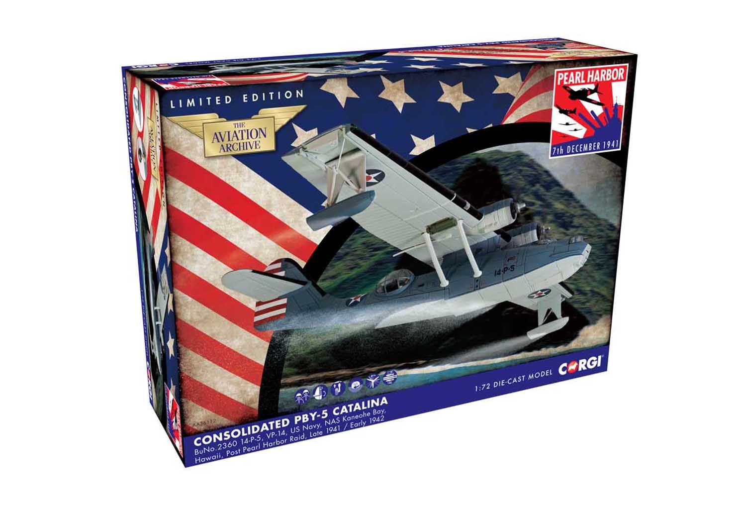 AA36112 Corgi | Consolidated PBY-5 Catalina Pearl Harbor 80th