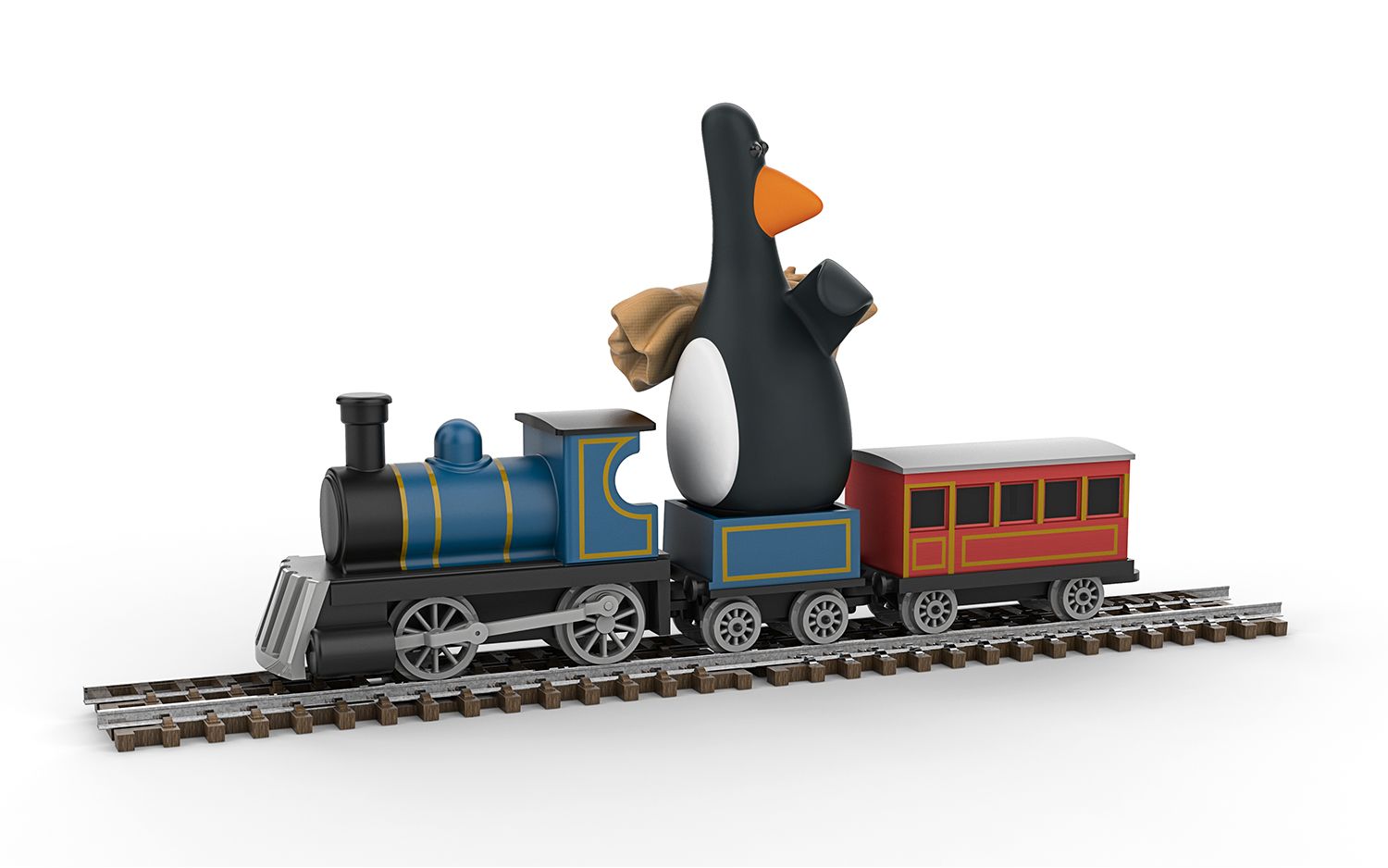 CC80602 Wallace & Gromit - The Wrong Trousers - Feathers McGraw & Locomotive
