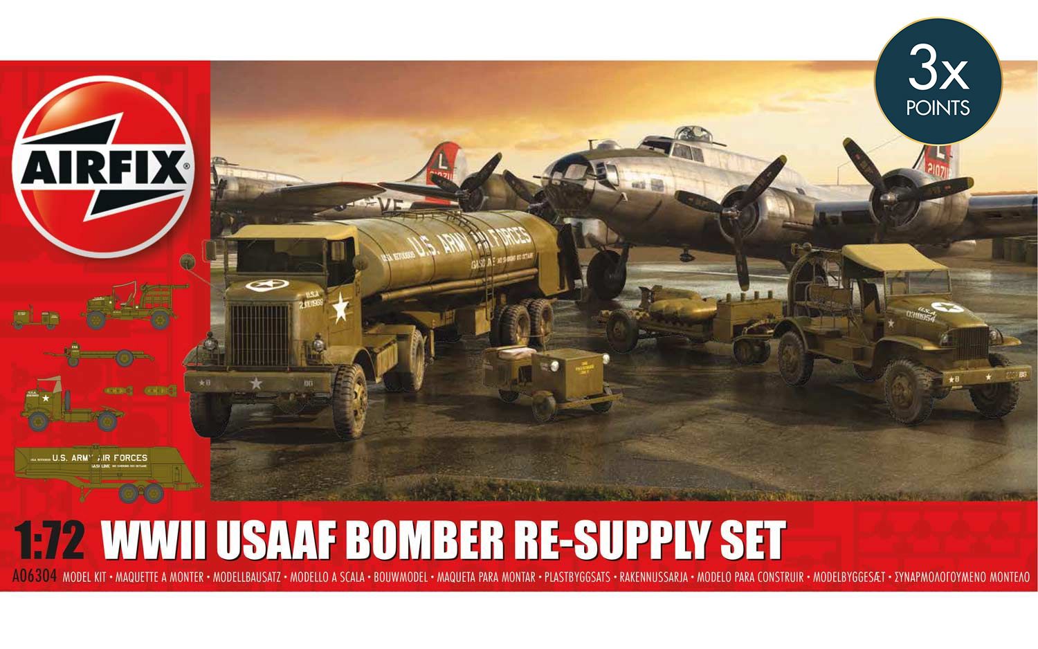 A06304 Airfix | WWII USAAF 8th Bomber Resupply Set - plastic