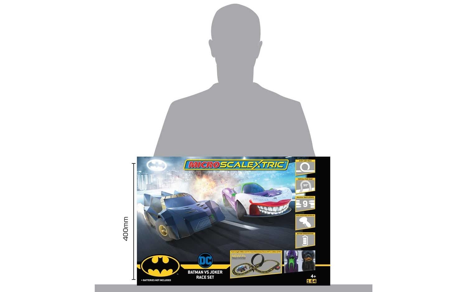 G1155 Scalextric | Micro Scalextric Batman vs Joker Set (Battery