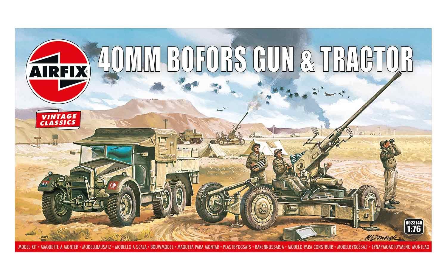 エアフィクス　1/76 BOFORDS40mmGUN&TRACTOR他4個セット AIRFIX 1/76 BOFORS 40mm Gun & Tractor - A Build In Pictures