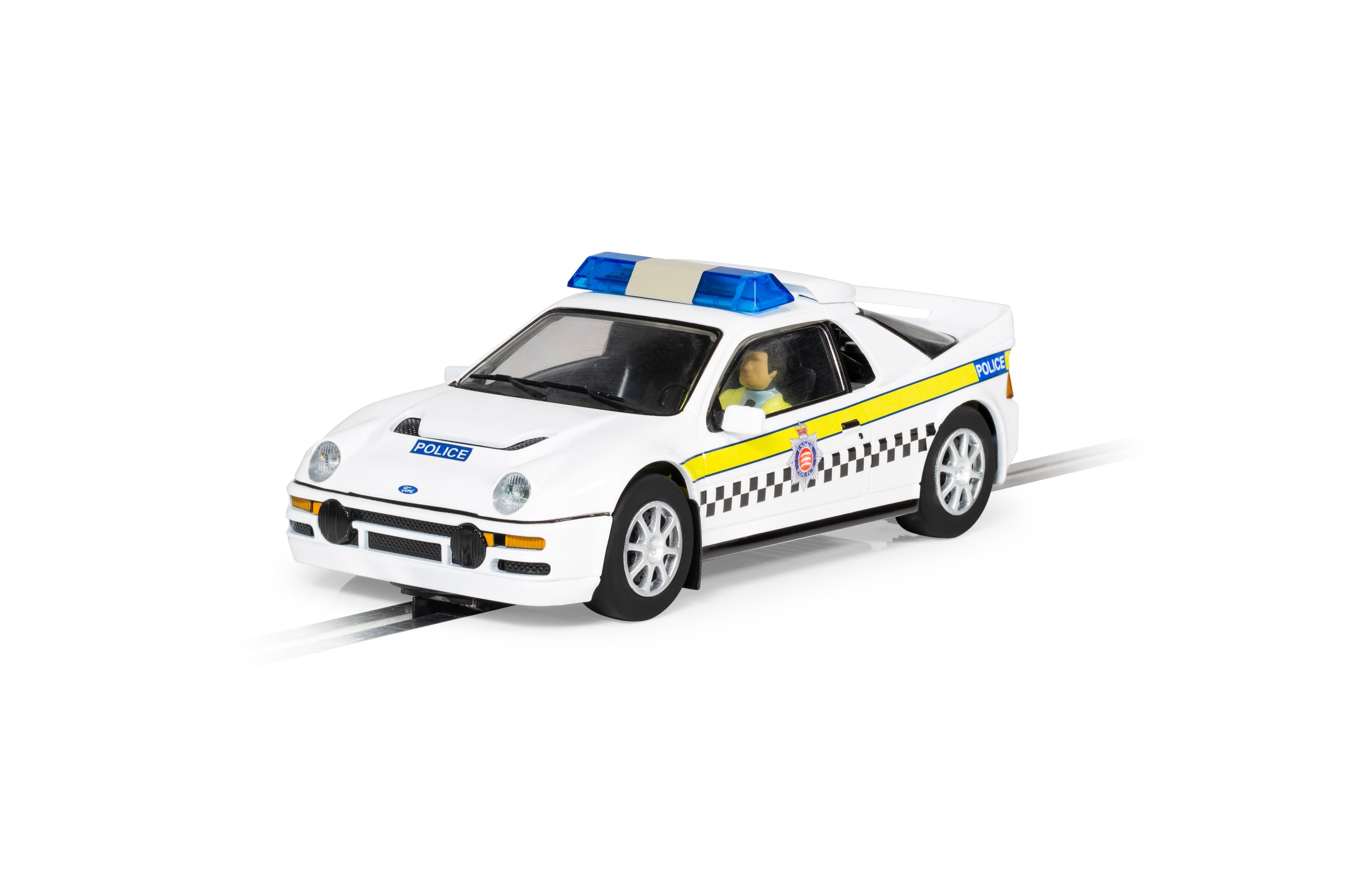 scalextric police car with lights