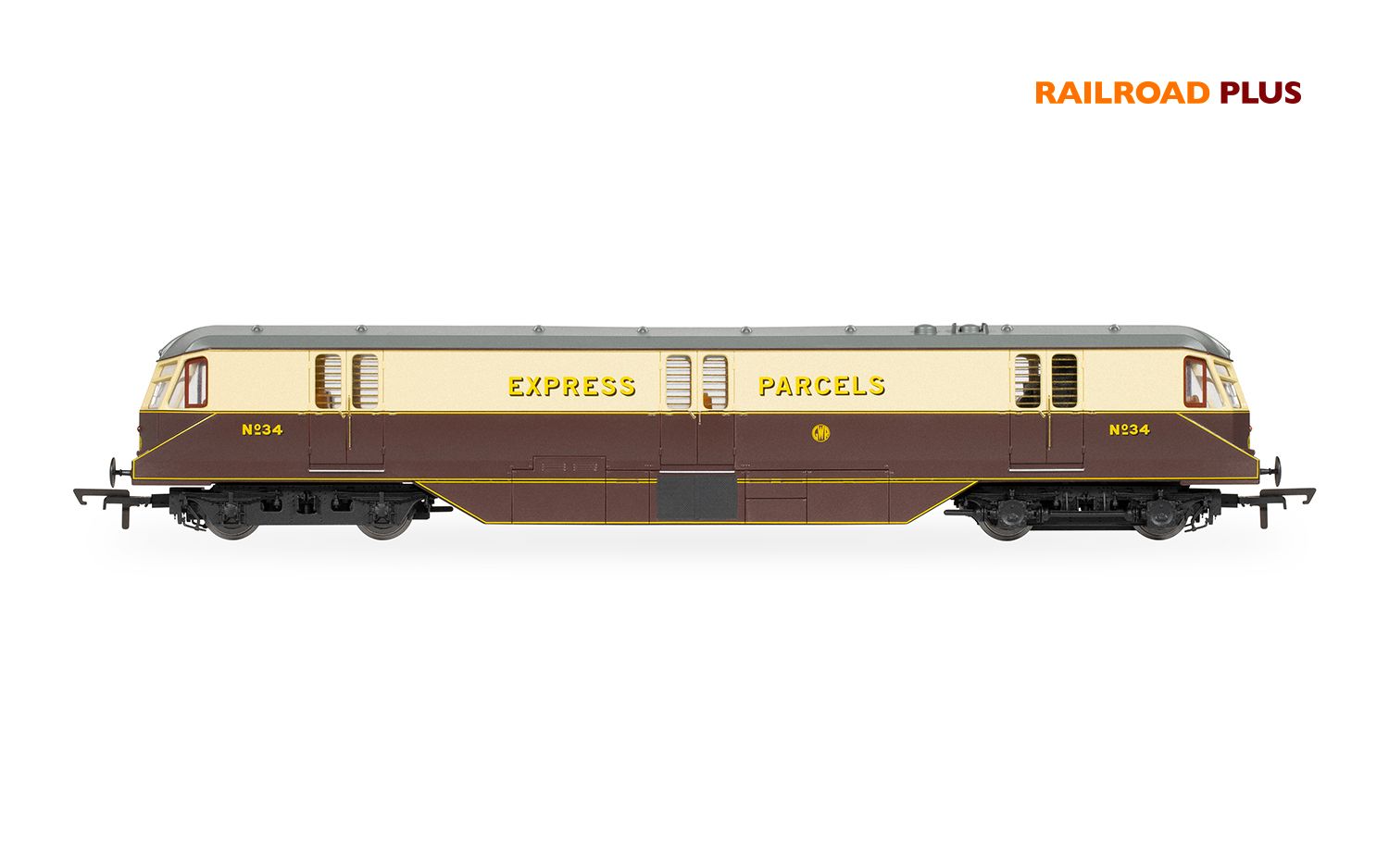 RailRoad Plus GWR, Bo-Bo, No. 34 Parcels Car - Era 3 RailRoad Plus GWR, Bo-Bo, No. 34 Parcels Car - Era 3