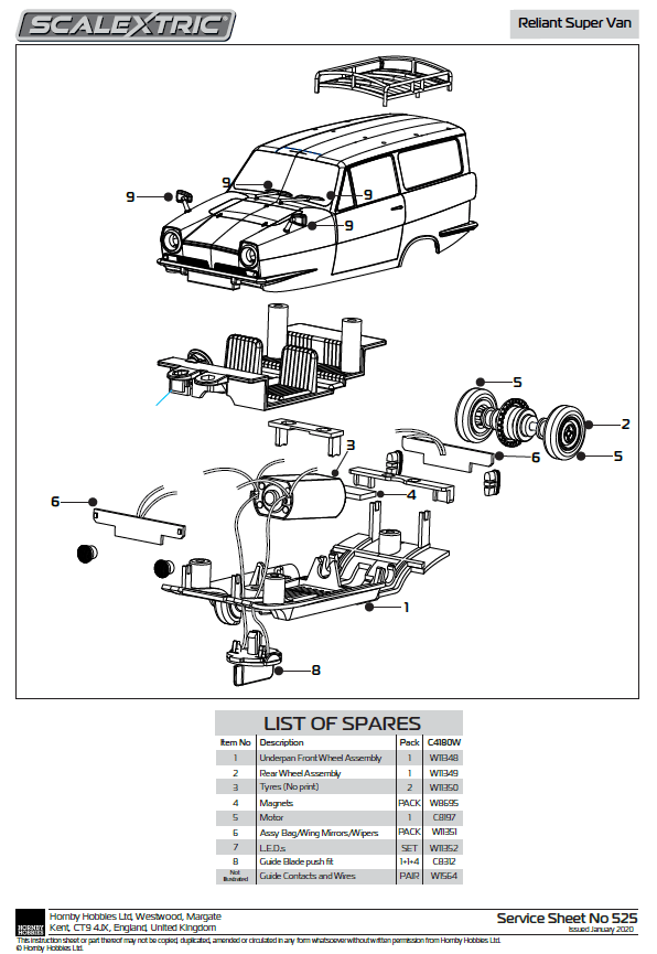 Scalextric Guide Blade