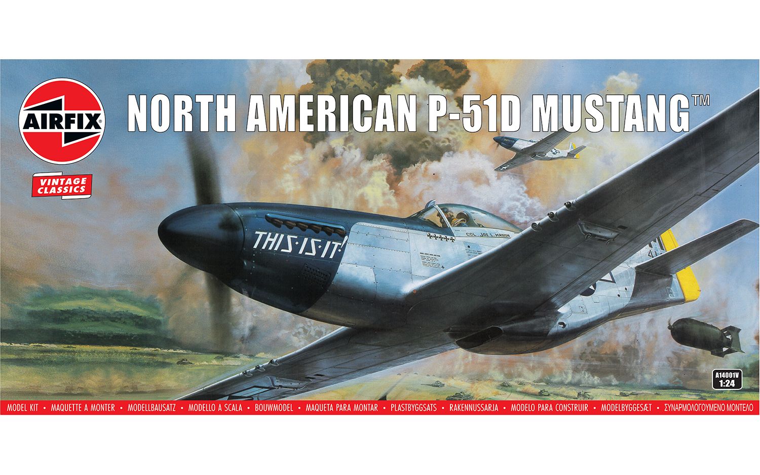 【2024HOT】1/24 P－51D　MUSTANG（ノースアメリカン） 模型飛行機　戦闘機　ソリッドモデル 軍用機