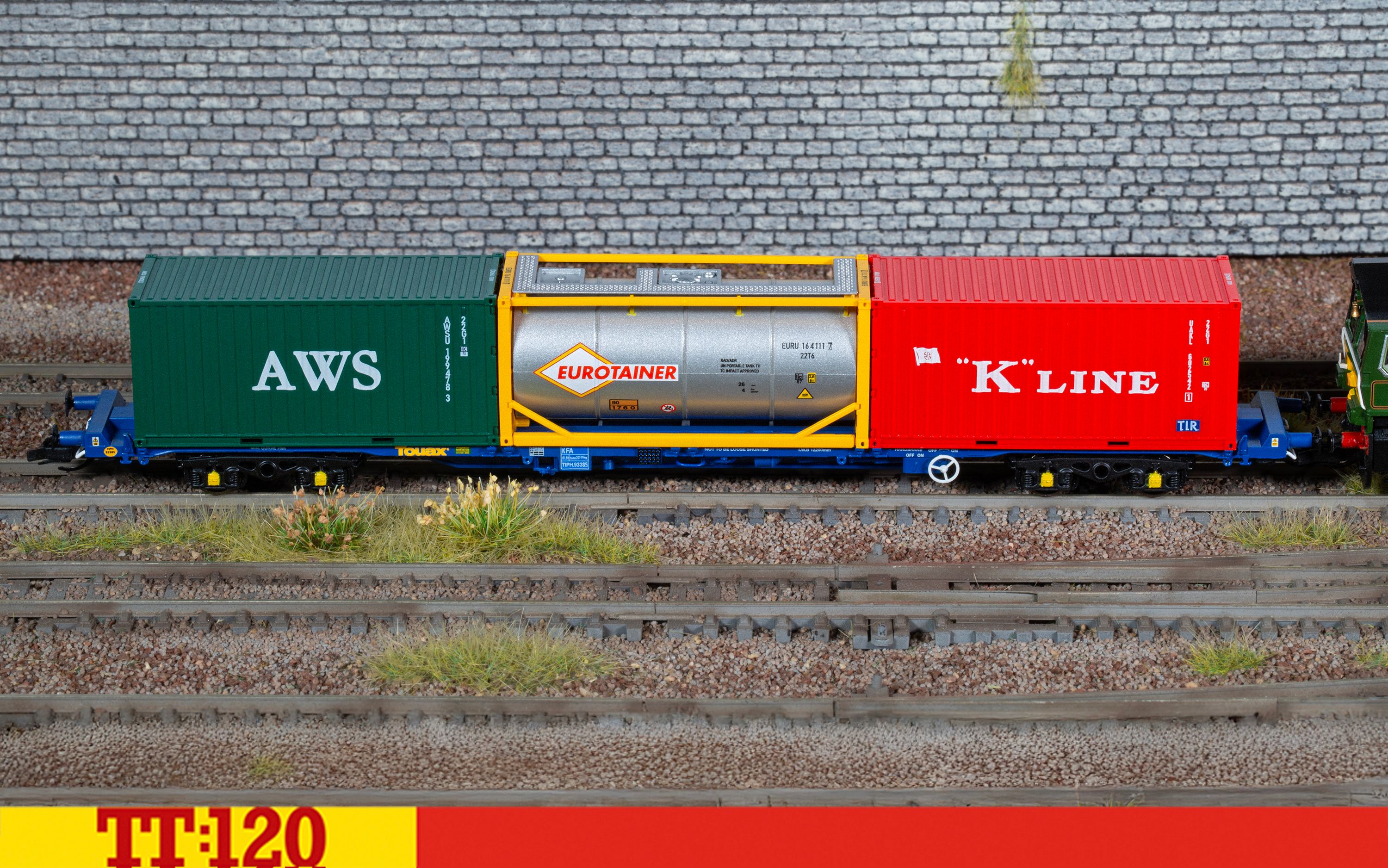 Touax KFA Container Wagon with 3x20 Containers